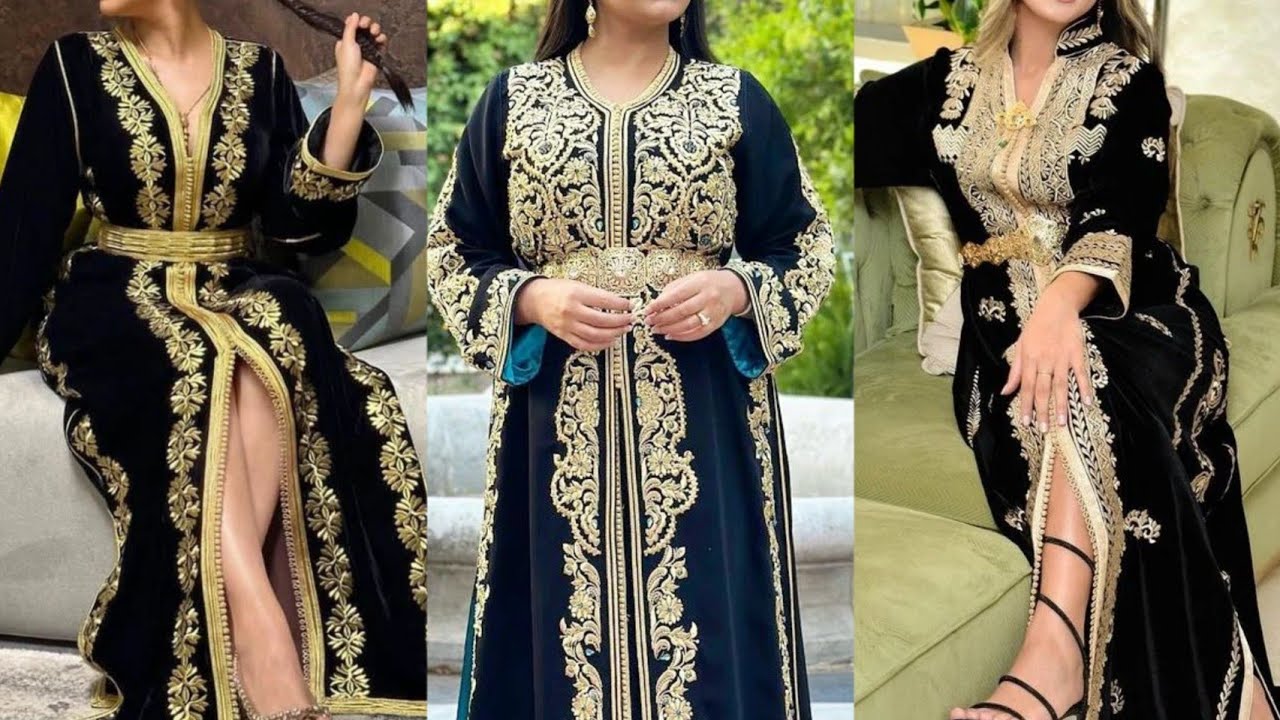 أرووووع موديلات القفطان المغربي بثوب الموبرة 😍👌اللي دارجة هاد سنة /caftan velour 2024