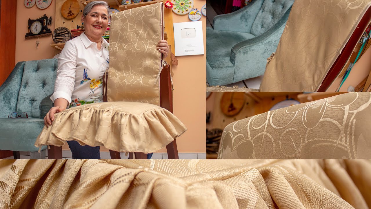 Haz tus cubresillas del comedor paso a paso con Luzkita/ Forro para las sillas/Idea de negocio