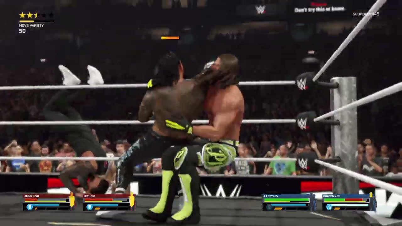 WWE 2K25 - AJ Styles & Dragon Lee vs. The Usos - Tag Team Titles (M)