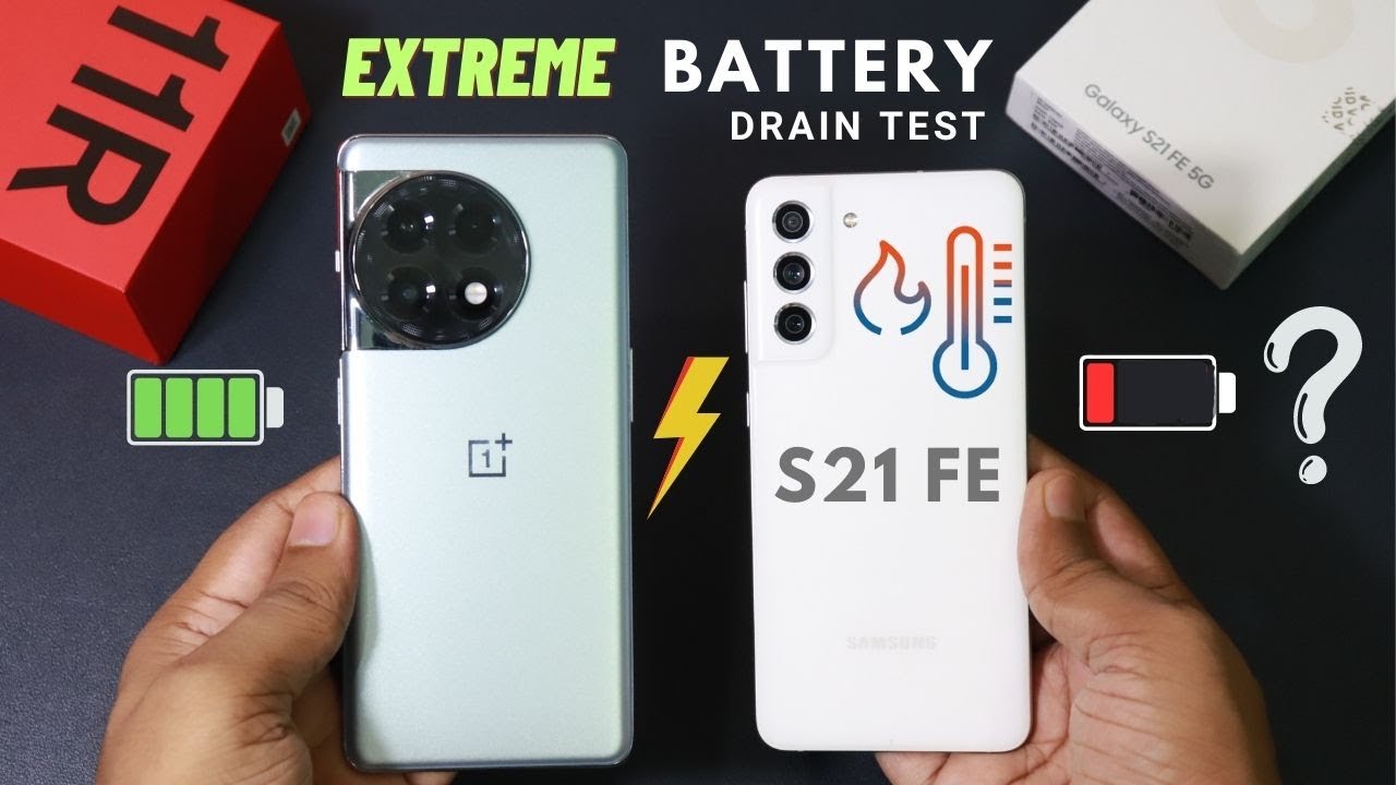 Oneplus 11R vs Samsung S21 FE 5G - Battery Drain Test 🔋& Charging Test⚡
