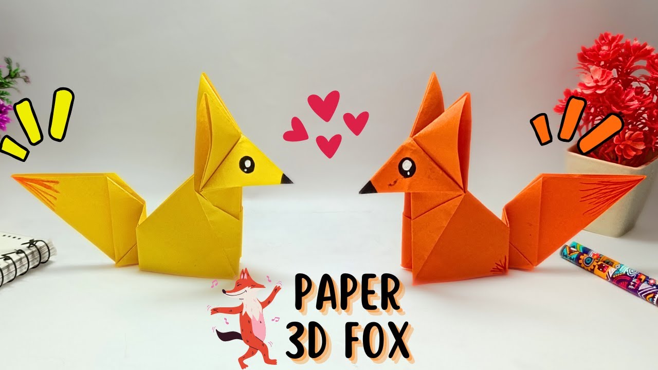 DIY Paper Origami 3d Fox Easy | 3D Easy Paper Fox Origami |  Easy Paper FOX