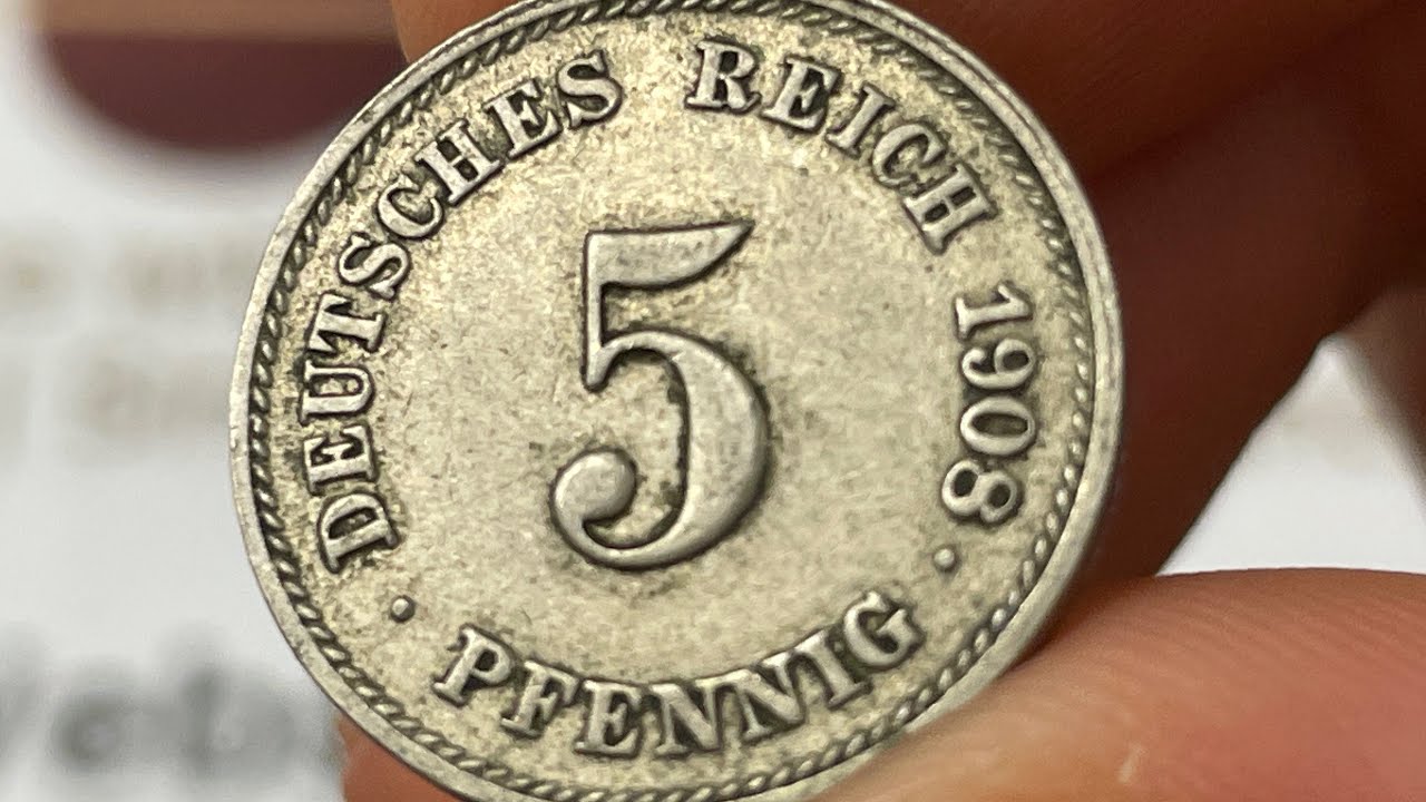 1908 Germany 5 Pfennig Coin - German Empire • Values, Information, Mintage, History, and More