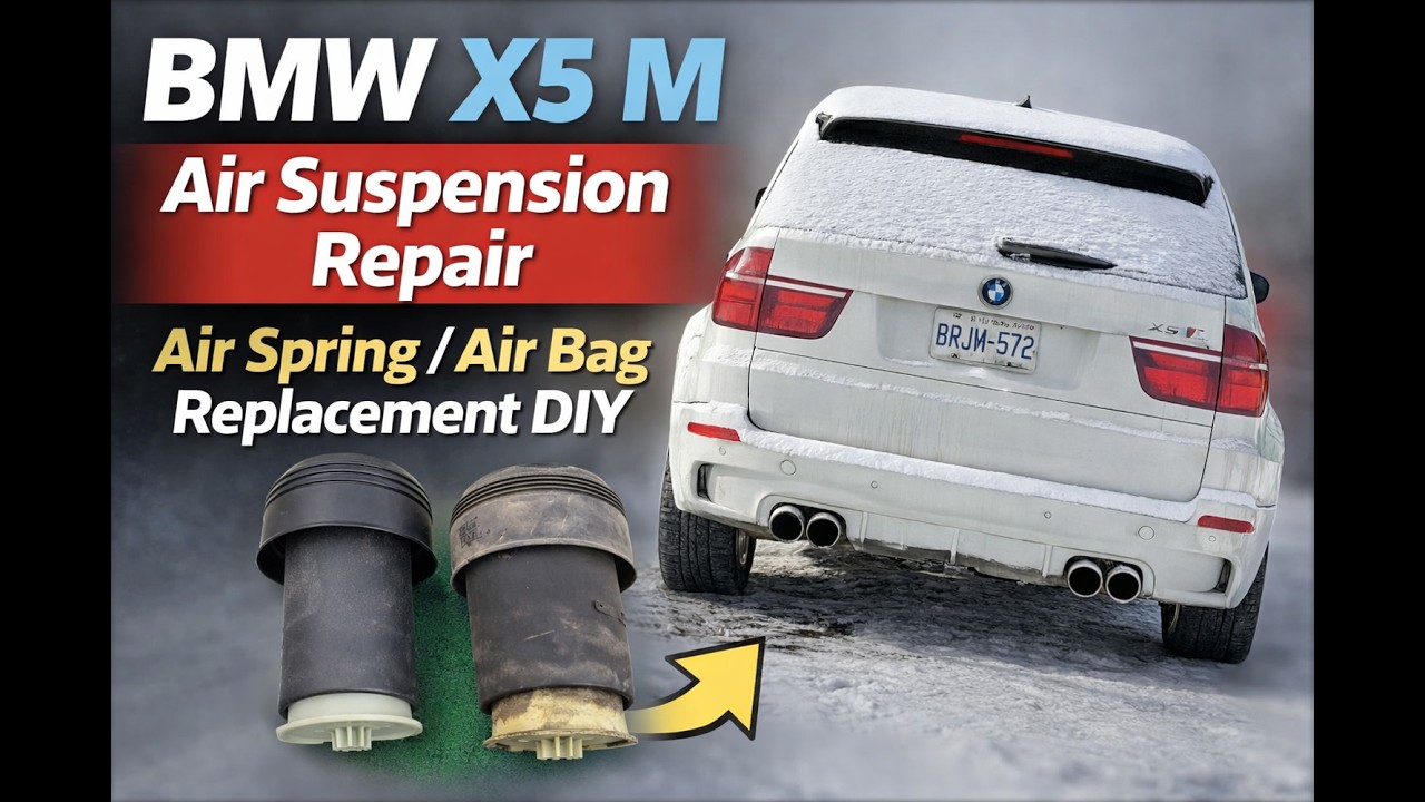 BMW X5 M Air Suspension Repair — Air Spring / Air Bag Replacement DIY