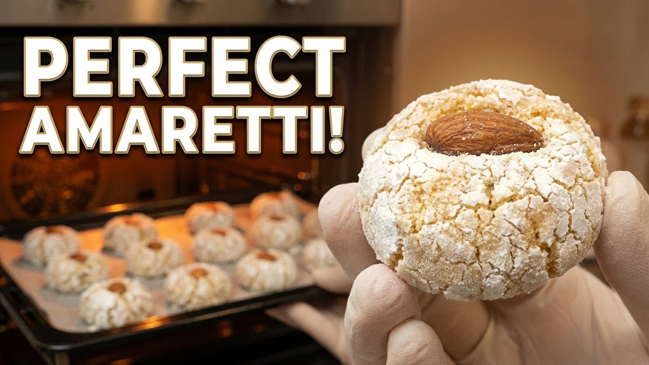 Italian Amaretti Cookie Recipe  | Soft & Chewy Almond Cookies . Gluten free