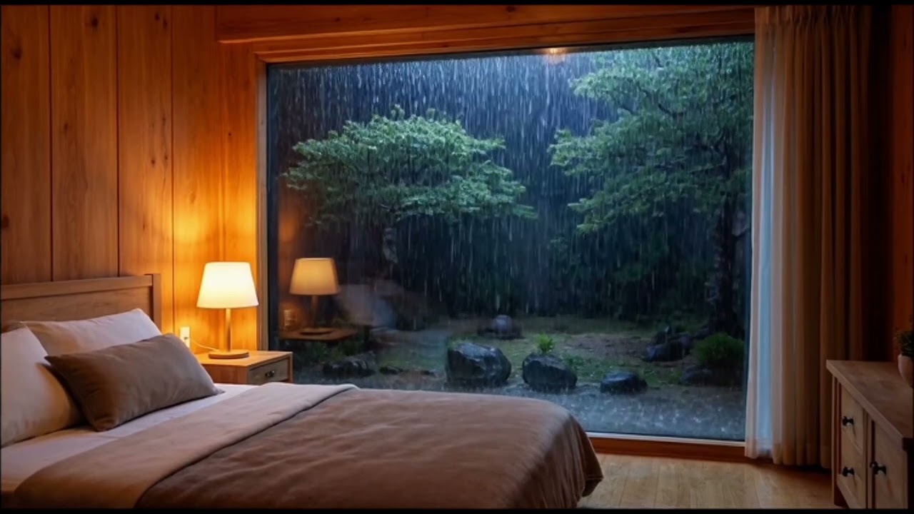 SOFT RAIN Sounds for Sleeping 🌧️ Cozy Bedroom Ambience for Deep Sleep & Relaxation