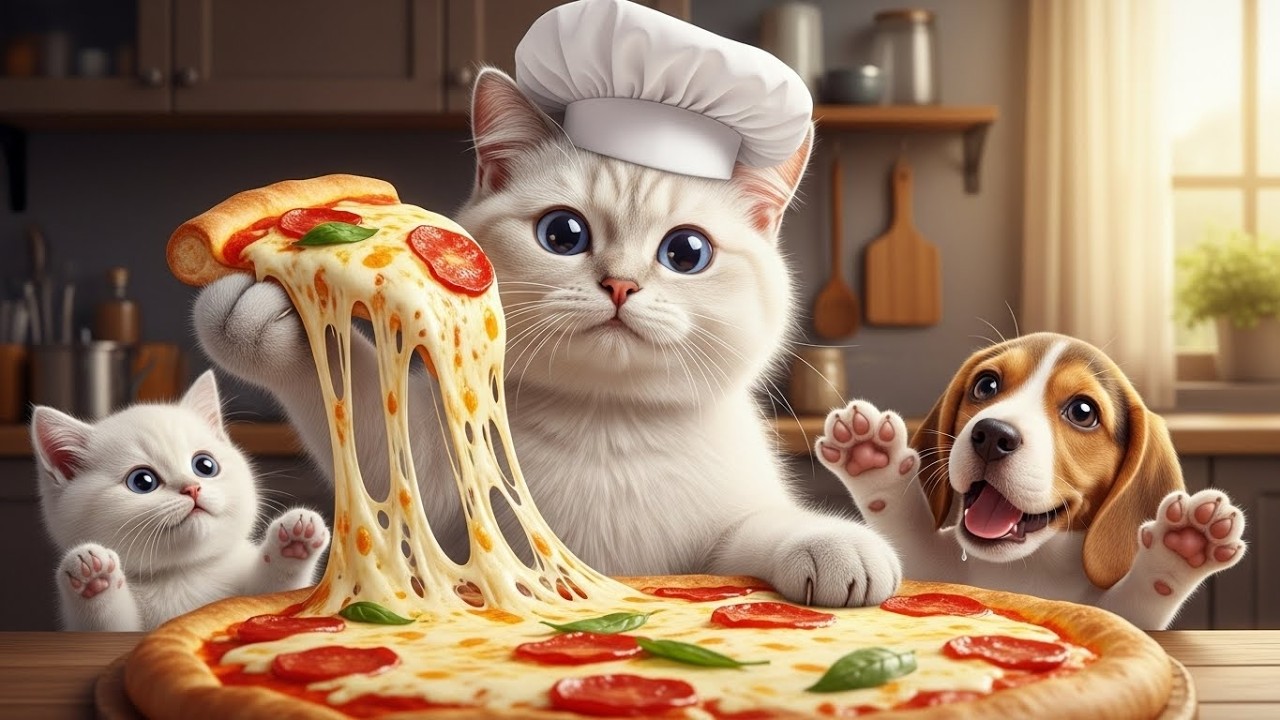 Living Like Humans! 🐱 Snow White Cat Mom & Kitten&rsquo;s Amazing Life 🚜 Cooking, Farming & Fun! 🎡