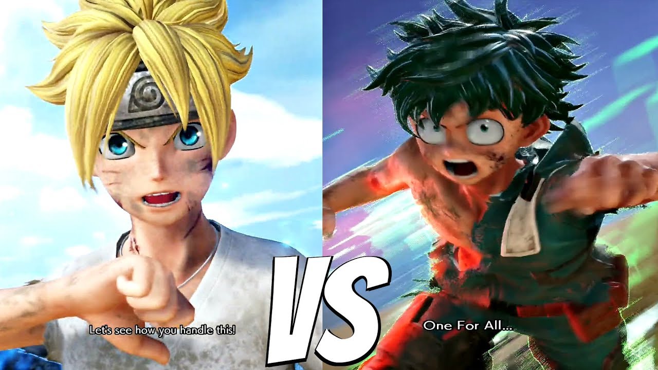 Izuku Midoriya vs Boruto Uzumaki 1vs1 Gameplay (PS4 Pro) JUMP FORCE