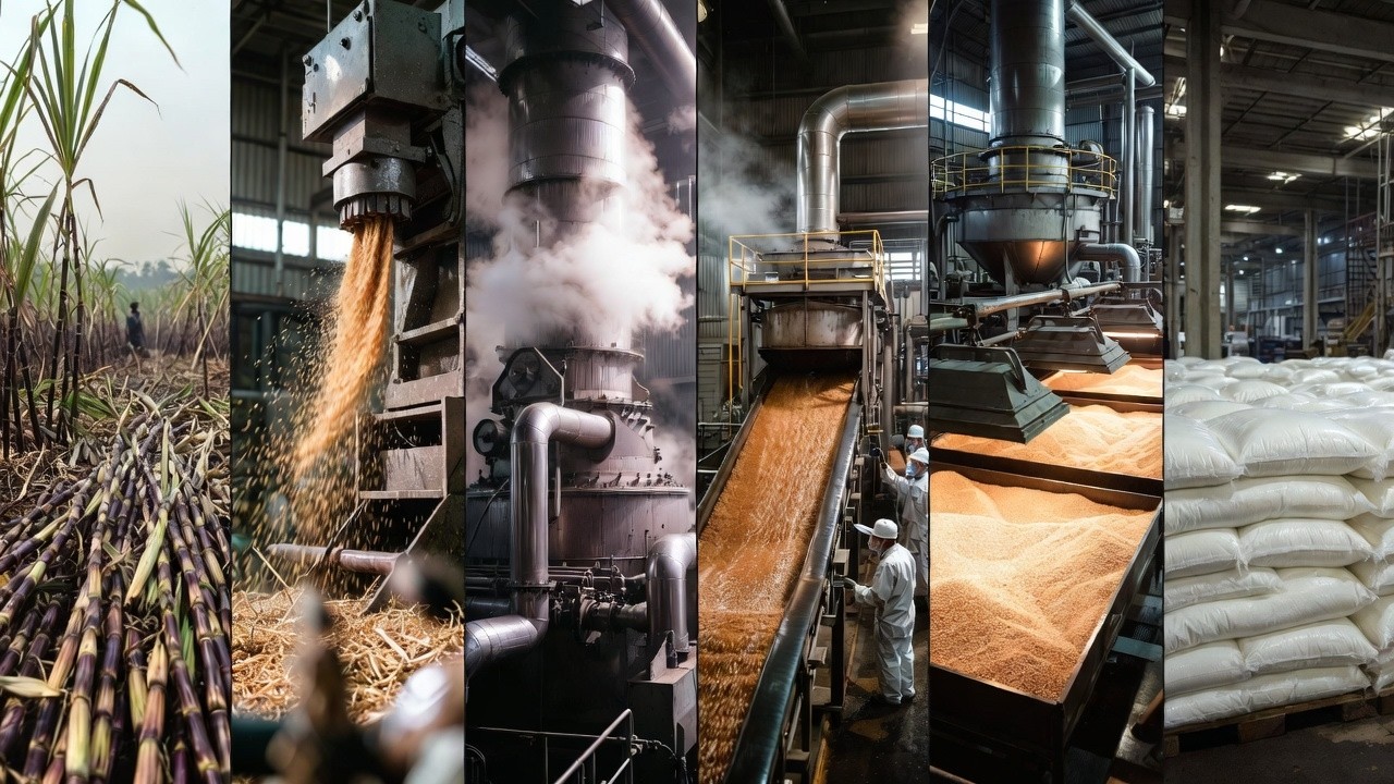 Inside The Cane Sugar Factory &ndash; How Sugar Is Made Step by Step (Full Process)