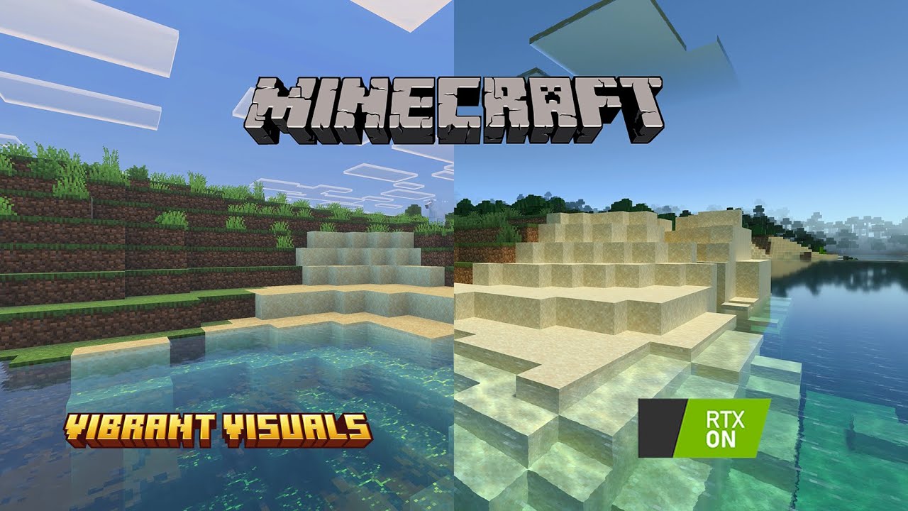 Vibrant Visuals versus RTX (ray tracing) Minecraft Beta & Preview - 1.21.80.27