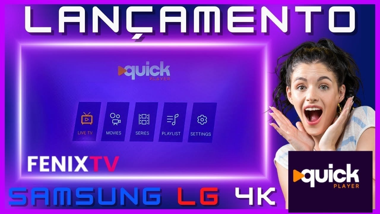 Quick Player TVs Samsung LG e Roku 🧏