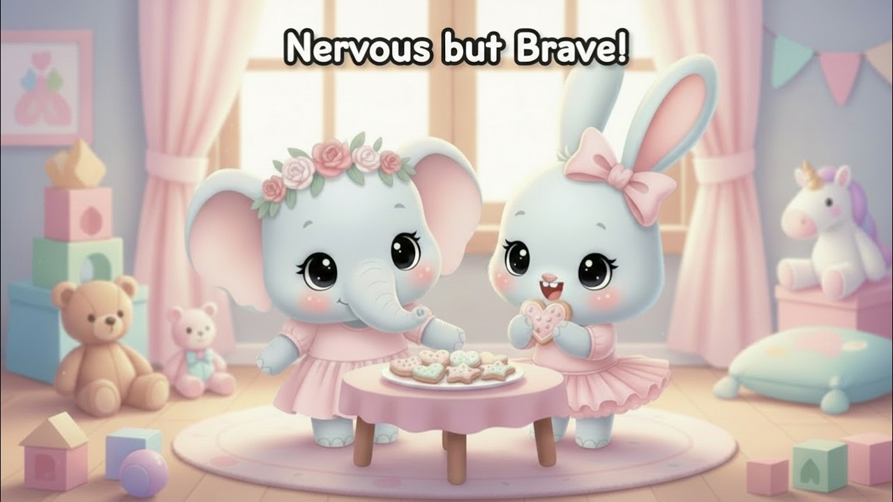 Nervous but Brave | Cutie Elephant Makes a New Friend