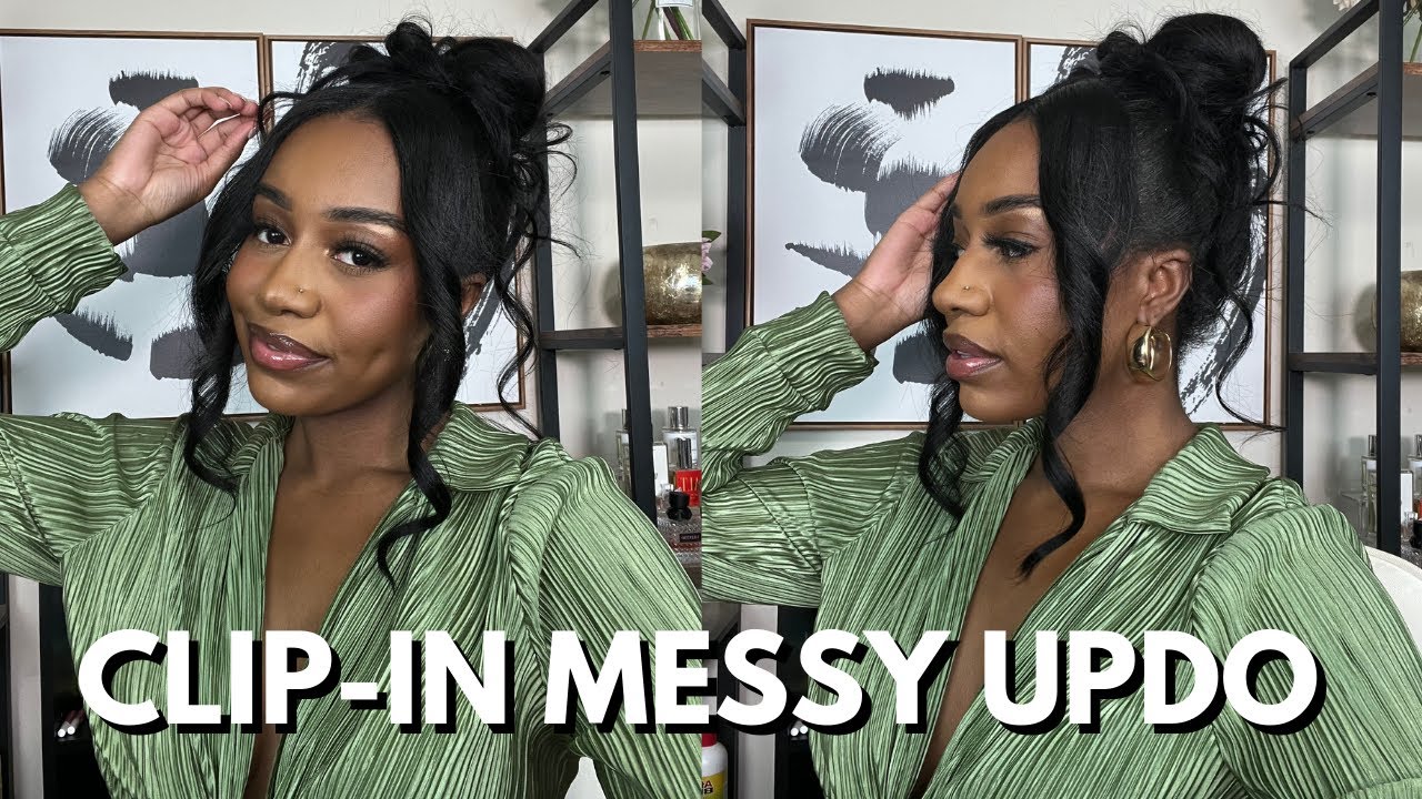 CUTE EFFORTLESS UPDO ON RELAXED HAIR FT BETTERLENGTH CLIP INS | EASY CLIPIN INSTALL | ALLABOUTASH