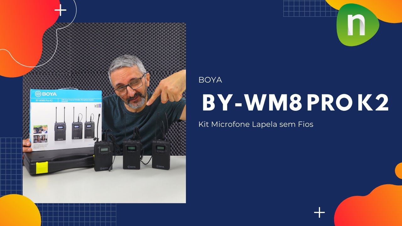 Boya BY-WM8 PRO K2- Kit Microfone Lapela sem Fios