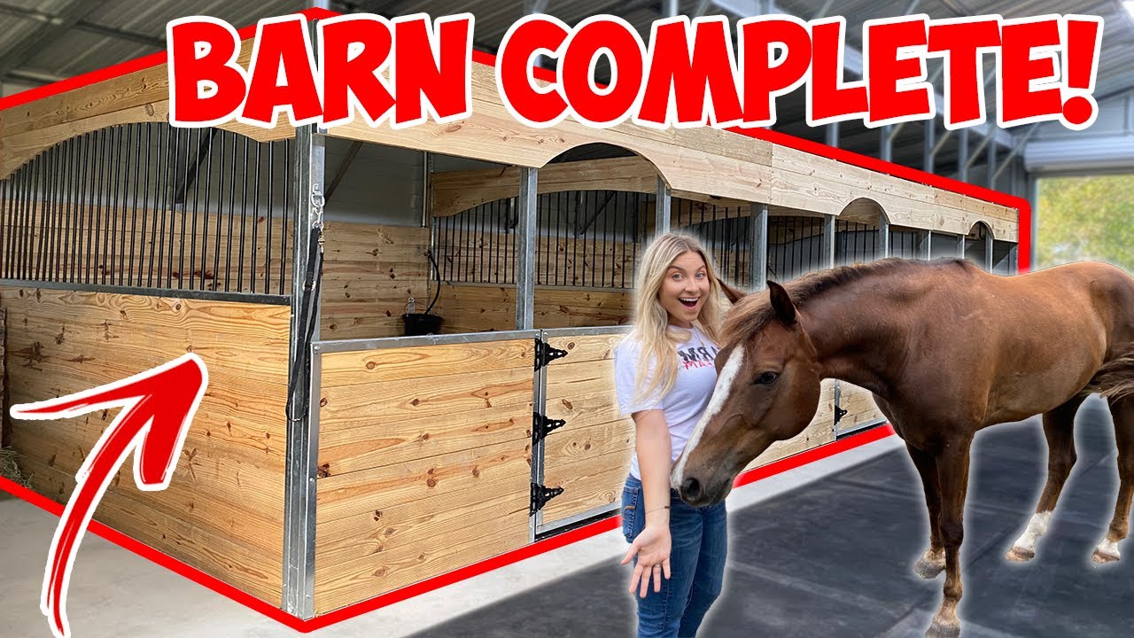 MY DREAM HORSE BARN IS COMPLETE! | BUILDING MY DREAM HORSE BARN PART 19!