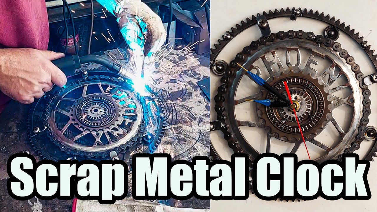 Scrap Metal Art Clock - Metal Welding Projects  - Ahan Rokh