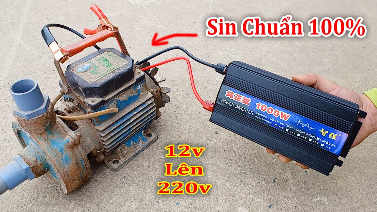 Kích Điện Sin Chuẩn 1000w này Giá Chỉ Hơn 700k mà mạnh ghê - Bơm Nước,máy khoan,tủ lạnh,tivi..vô tư