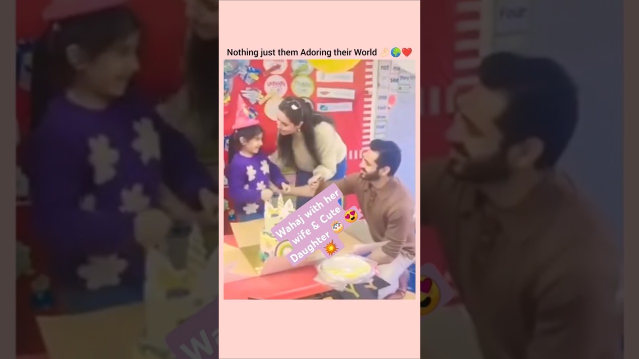 Wahaj with her Wife & Cute Daughter adorable moments 🎂 😍 💥 #shorts #viral #moments #songs