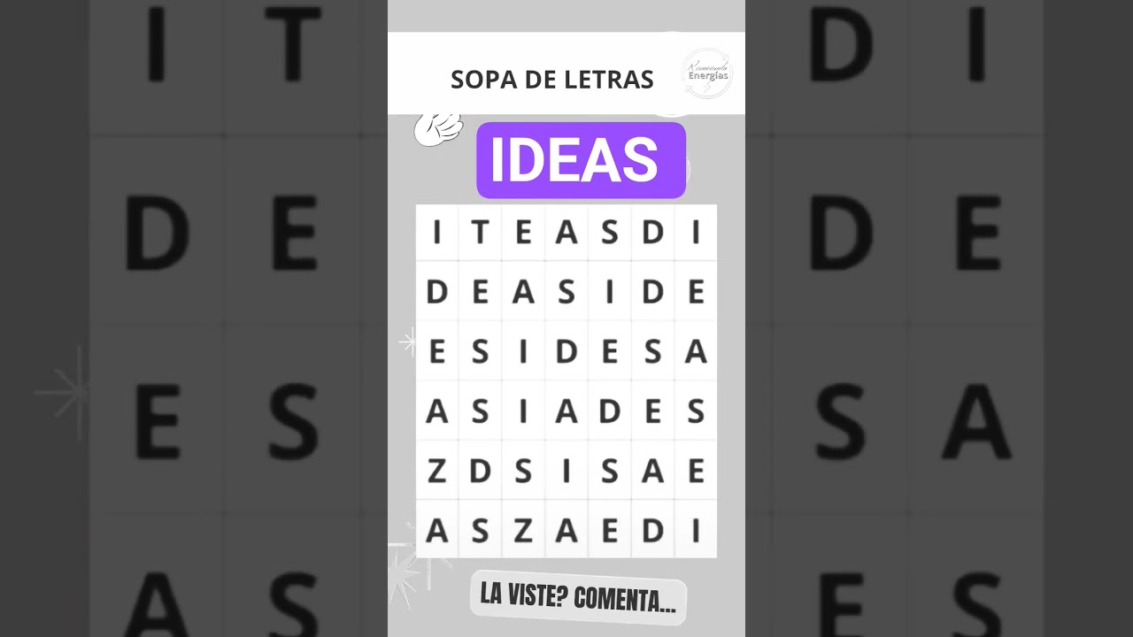 Sopa de letras: Gimnasia Cerebral / Pupiletras 