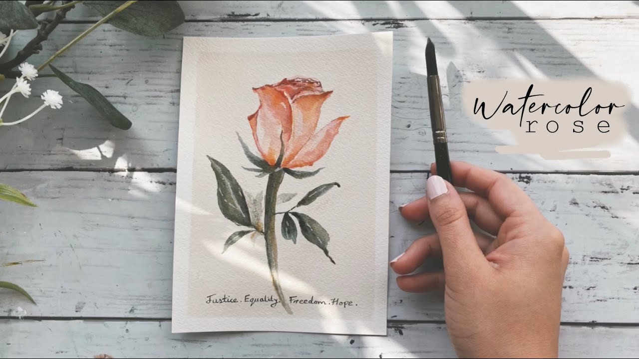 Watercolor Rose | How to Paint A Rose | Watercolor Flowers for Beginners