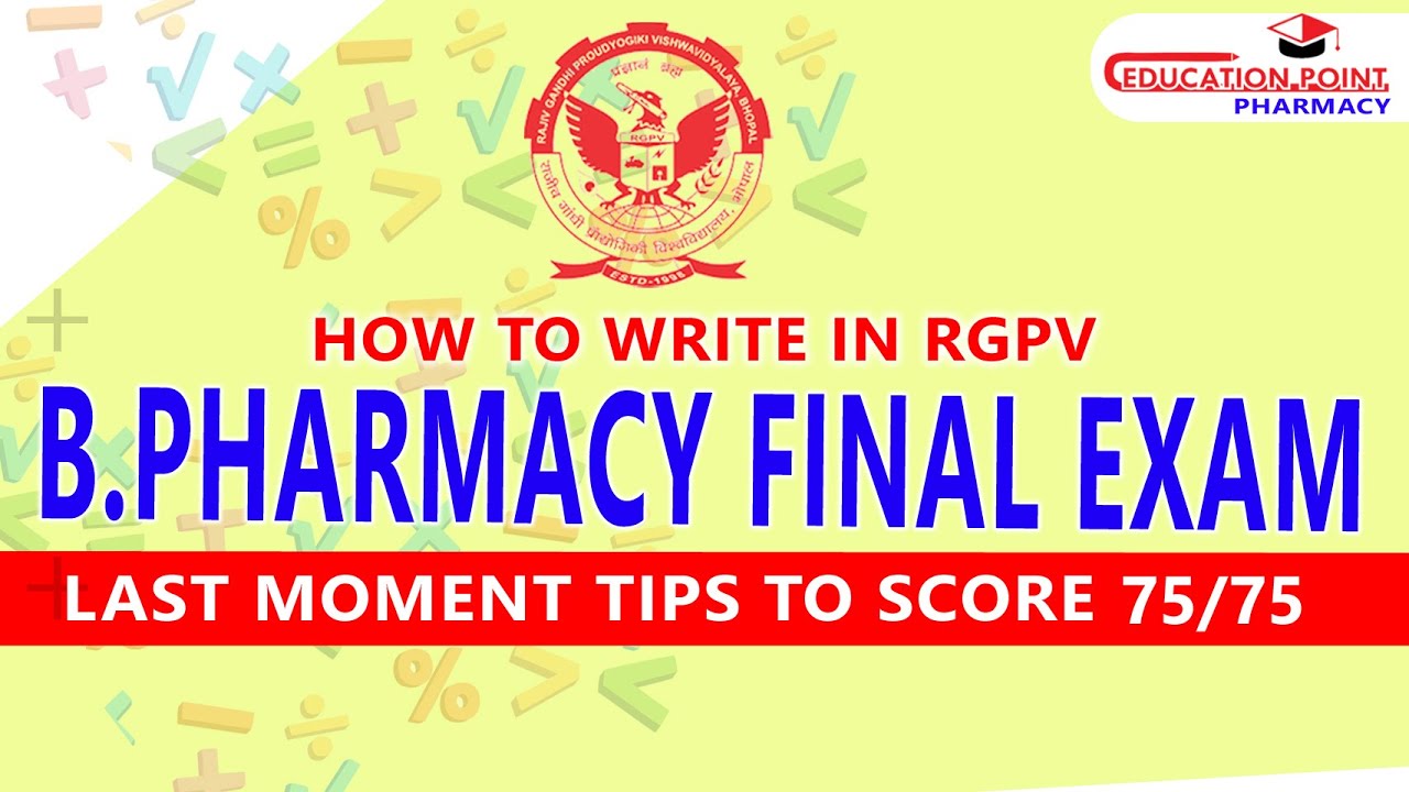 How to Write in RGPV B.Pharmacy Final Exam | 1st & 2nd Year Students Must Watch!