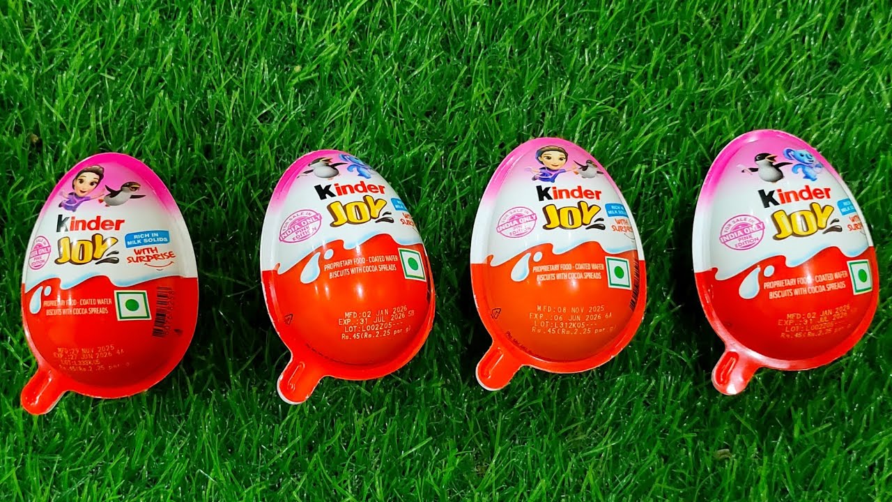 Kinder Joy Surprise Opening ASMR | Satisfying Chocolate Crack & Cream Sounds