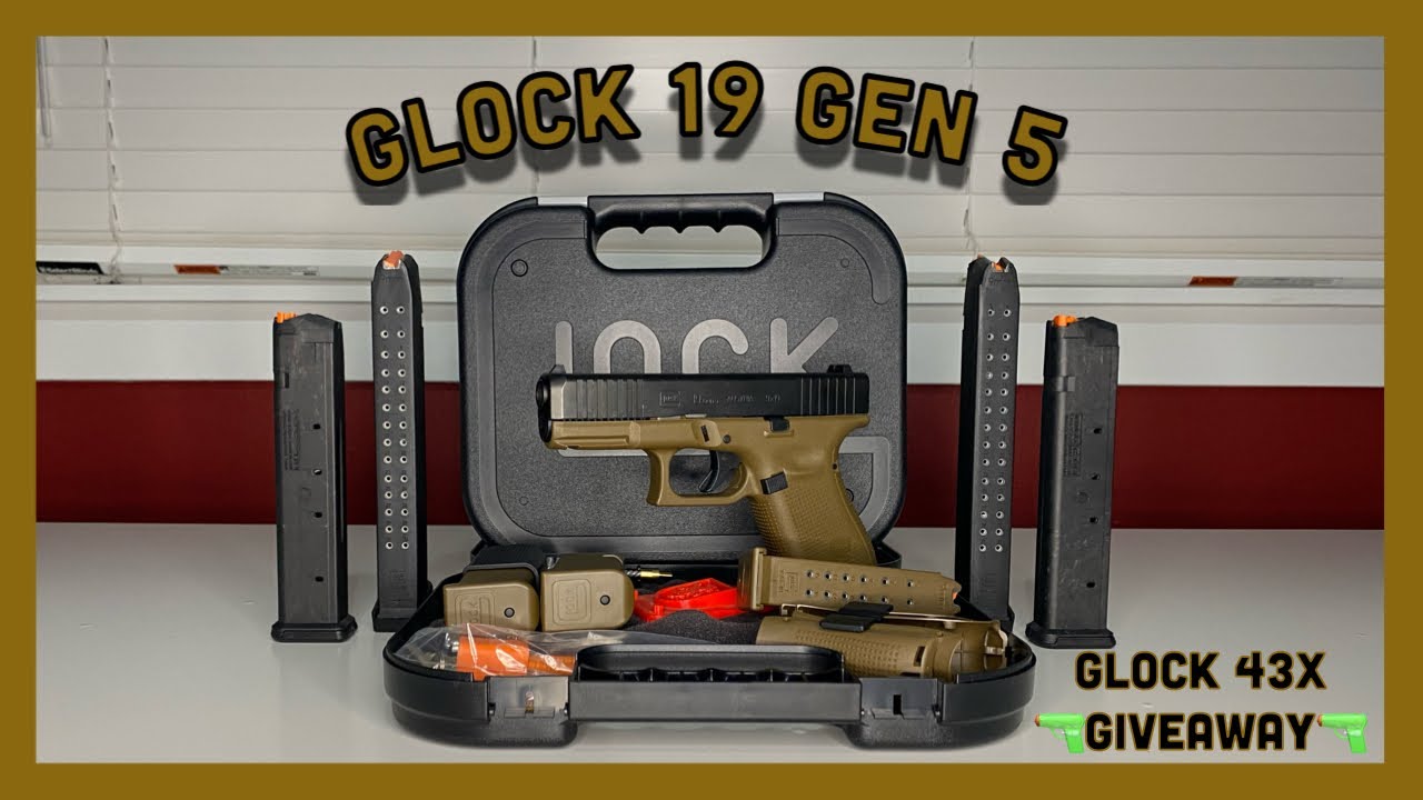 GLOCK 19 GEN 5 UNBOXING Flat Dark Earth Color [GLOCK 43X GIVEAWAY🔫]