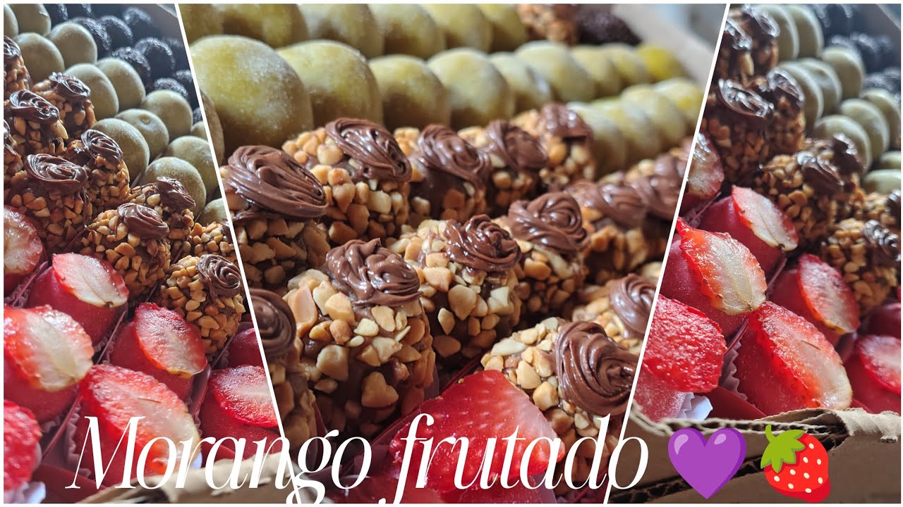 BRIGADEIRO DE MORANGO FRUTADO 🍓Finalizando encomenda 💜