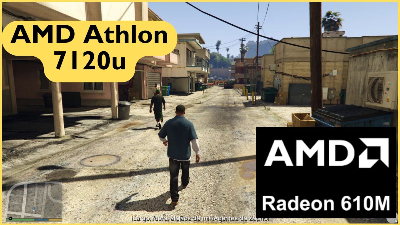 GTA 5 &mdash; AMD Athlon Silver 7120u без видеокарты / 8 ГБ ОЗУ / интегрированная графика Radeon 610M