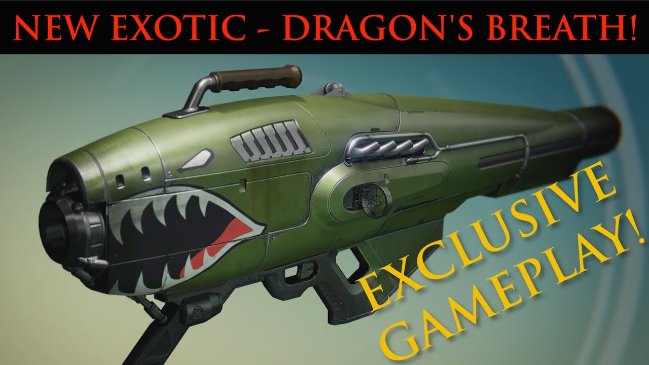 Destiny Dark Below - First Look Exotic Rocket Launcher: Dragon’s Breath Gameplay!