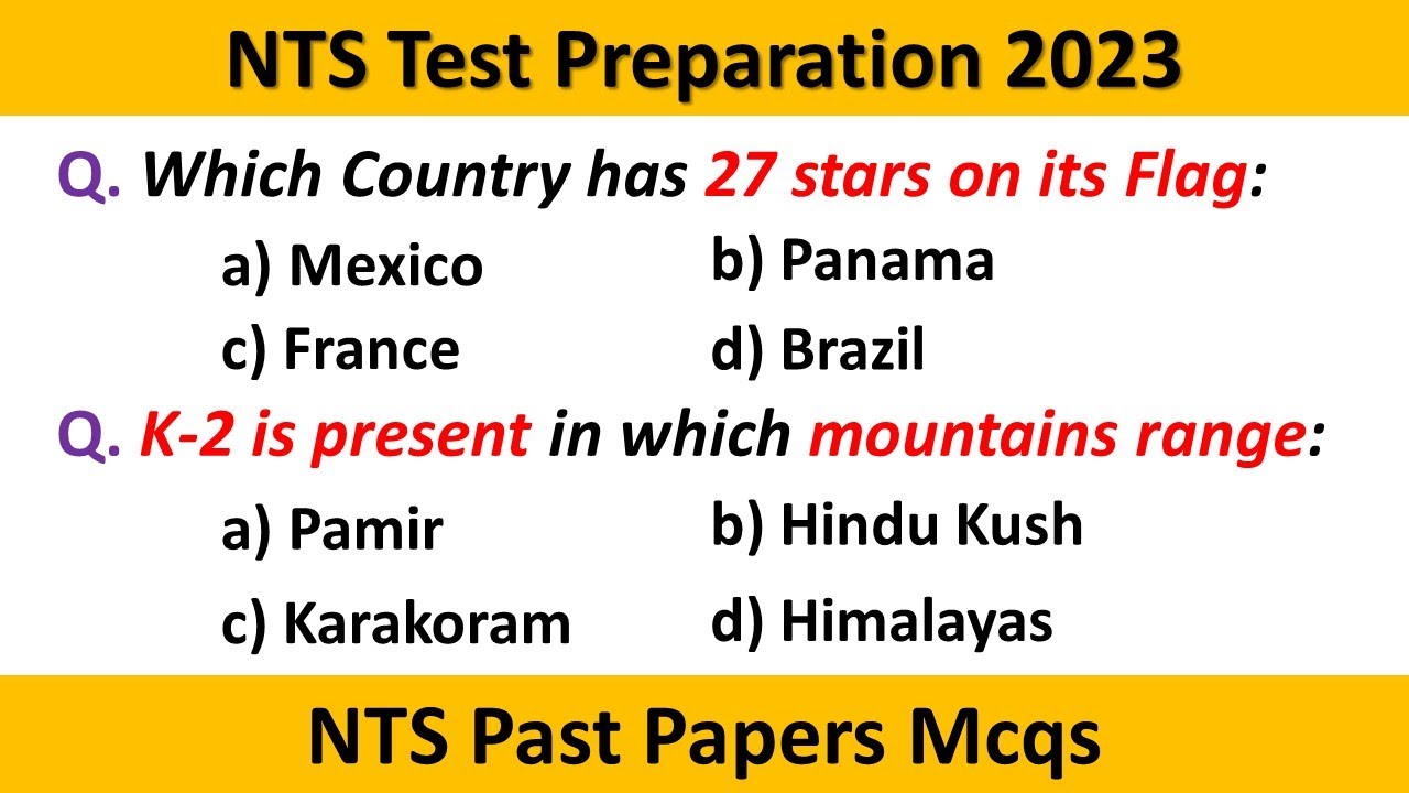 NTS Test Preparation 2023 | NTS Past Papers Questions | NTS Preparation 2023 | NTS Past Papers Mcqs