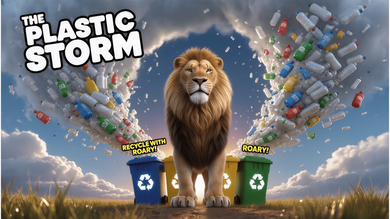 🌍🦁Roary and The Plastic Storm | Kids Learn Recycling & Protecting Nature
