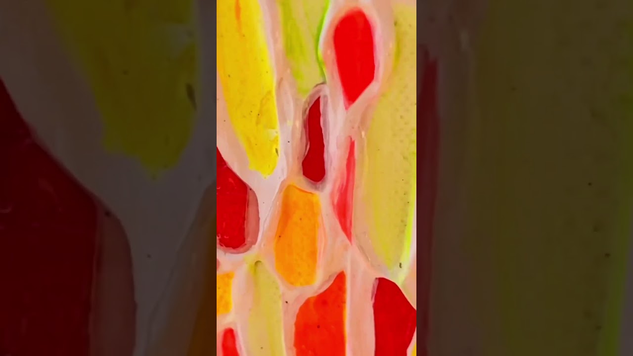 Painting the abstract Orange &ndash; Beyond Fruits Series 🍊✨#OrangeArt #BeyondFruits #AnnaCanary