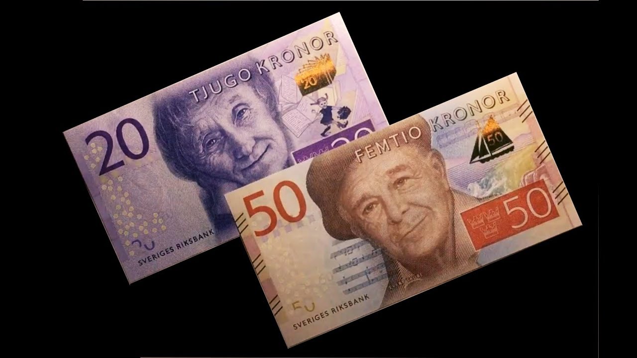 Обзор банкнот Швеции 2015 г. 20 и 50 ШВЕДСКИХ КРОН!!!