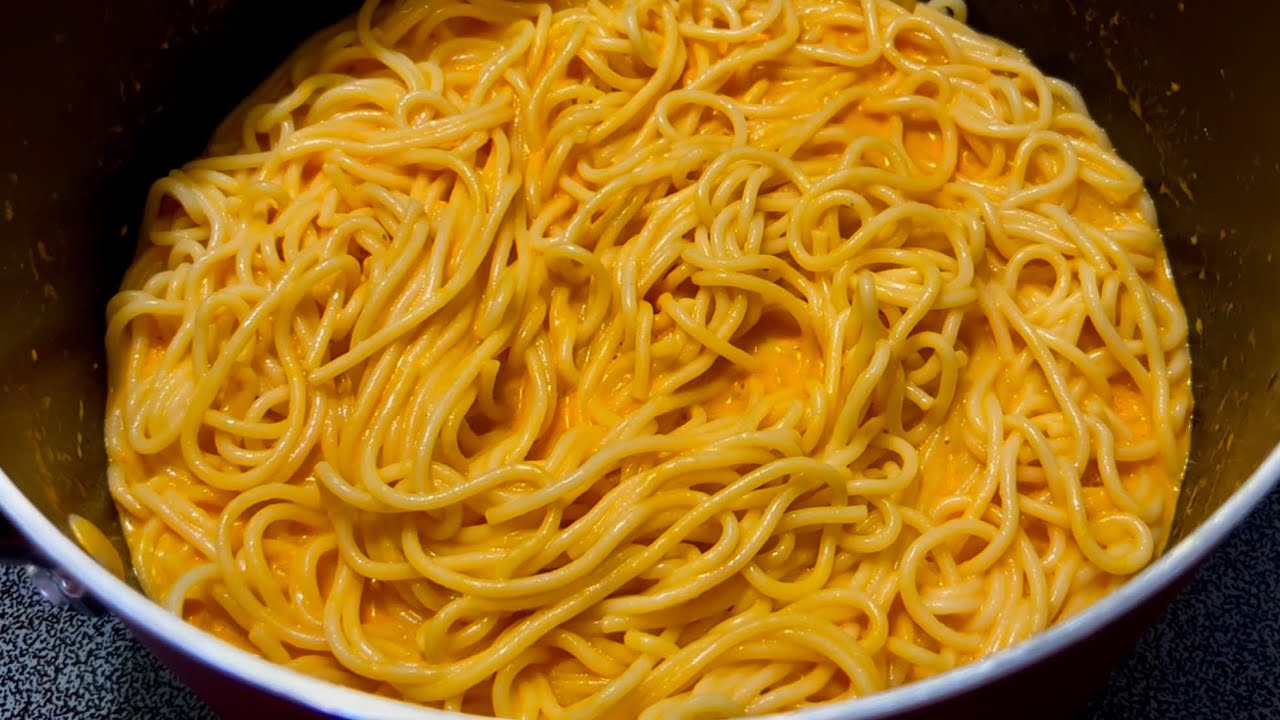 Como hacer espagueti rojo cremoso el secreto 🤫 para que te quede buenísimo 🤤👌🏼