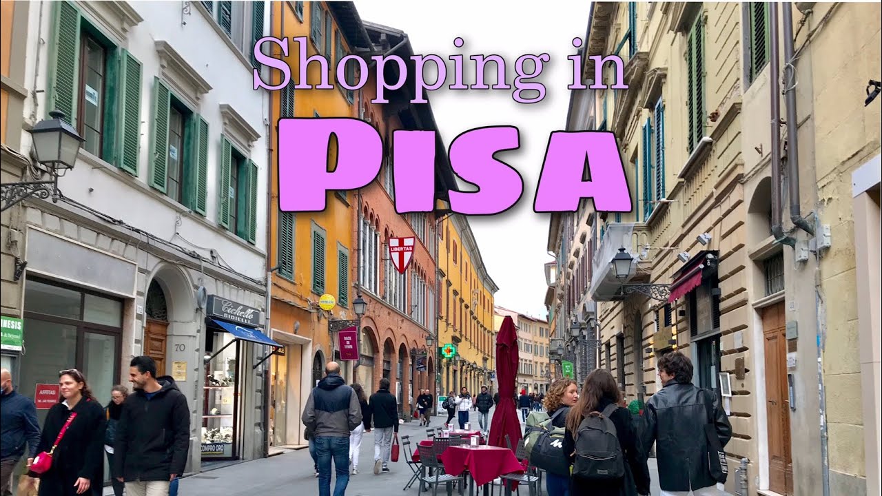[4K] 🇮🇹 The Shopping Streets of PISA | Corso Italia and Borgo Stretto | Italy