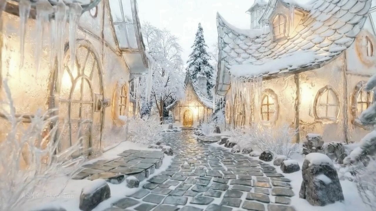 【ASMR × AI】Зимняя прогулка по Glass Town ❄️