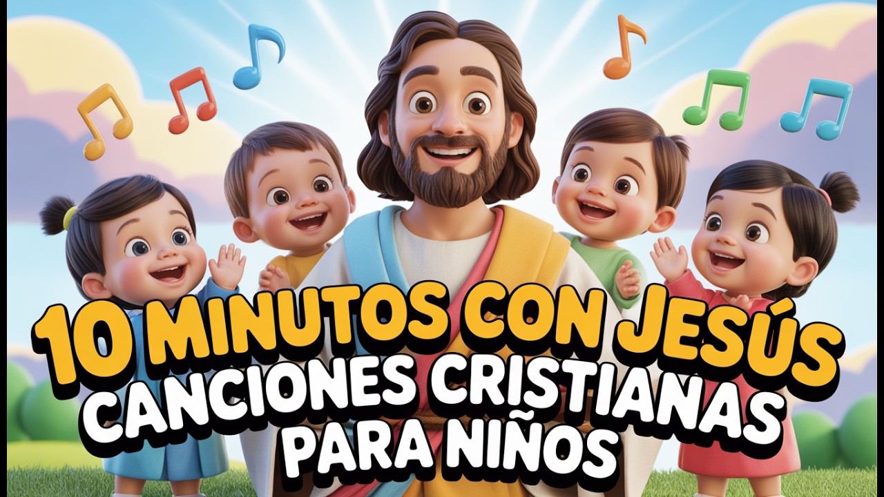 🎵10 Minutos Canciones Cristianas con Jesús 🙏✨ | Canciones Cristianas Infantiles para Niños