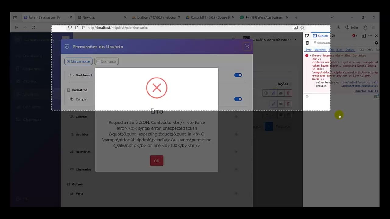 Desenvolvendo Sistemas com IA - Aula 35 - Salvando as permissões - Módulo 03