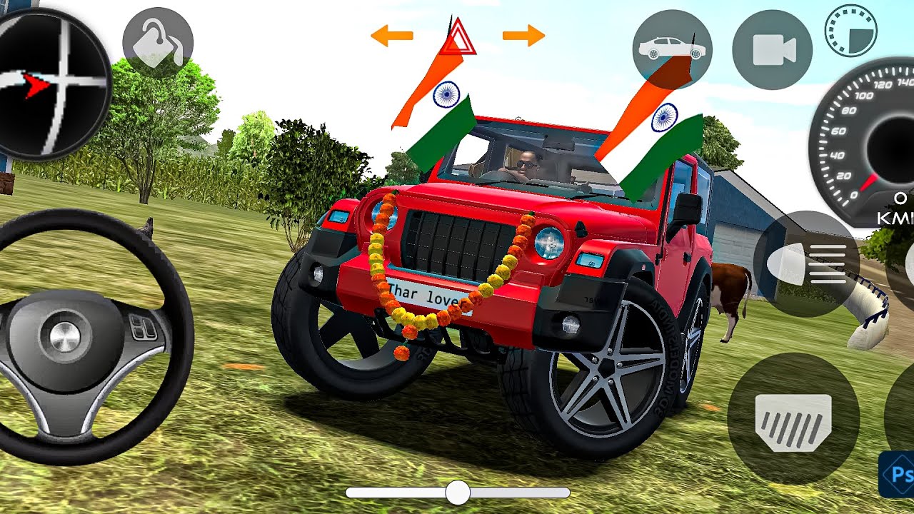 Modified Red Mahindra Thar Car Games: Indian Cars (Gadi Wala Game) Android 2026 Gameplay