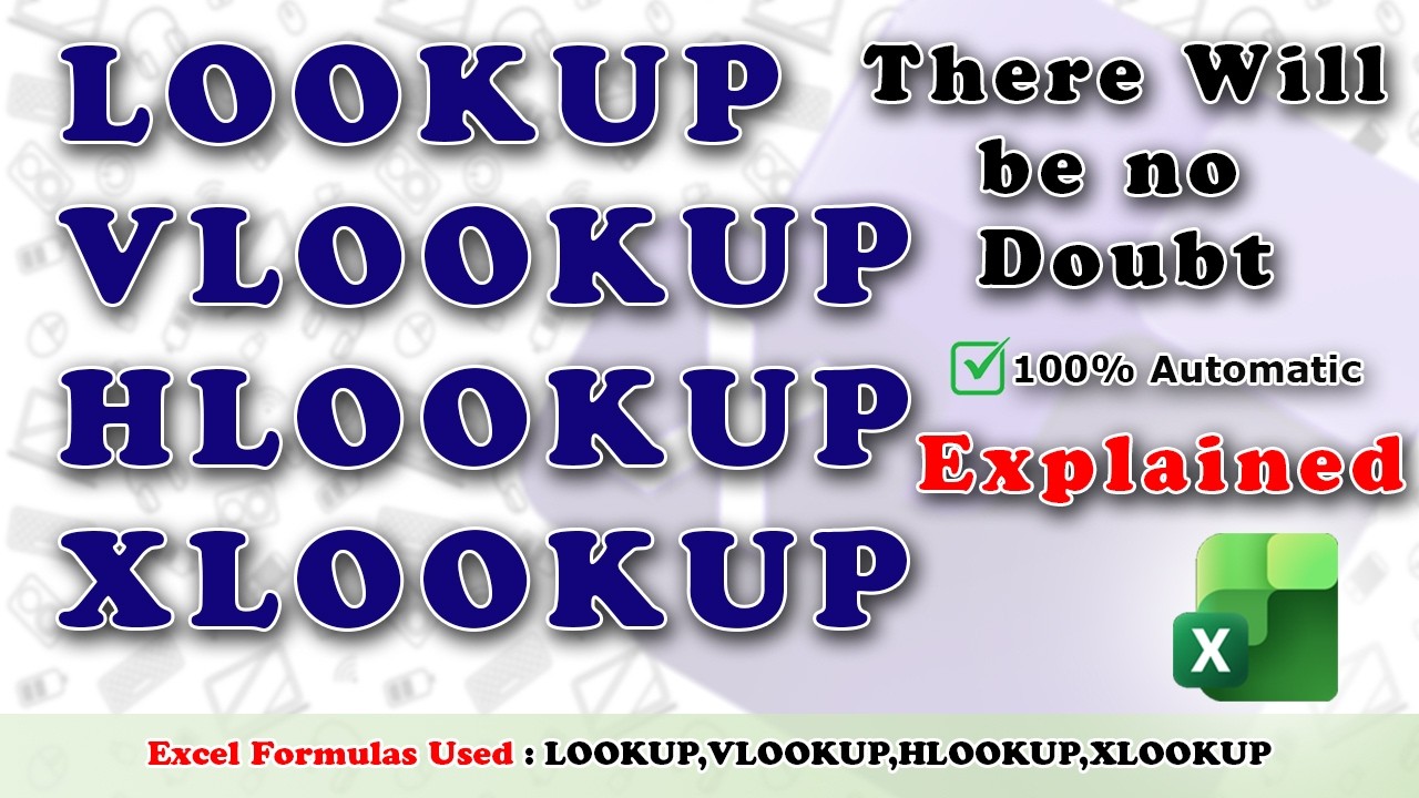Excel me LOOKUP vs VLOOKUP vs HLOOKUP vs XLOOKUP | Complete Tutorial