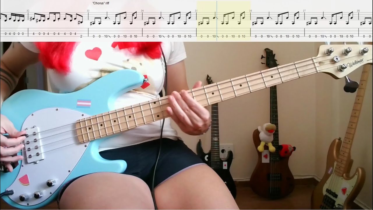 Godflesh - I Wasn't Born To Follow (Bass Cover With Tabs)