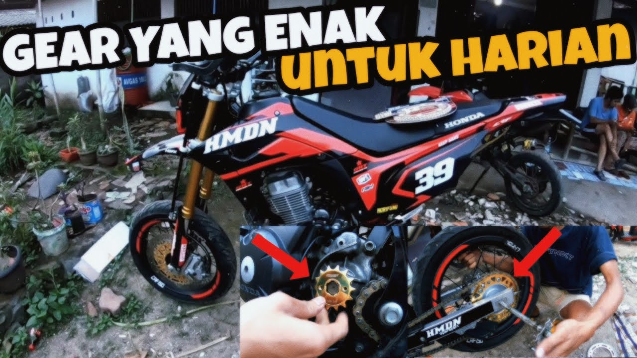 PASANG GEAR SCARLET RACING DI HONDA CRF 150L | ALA ALA GUA
