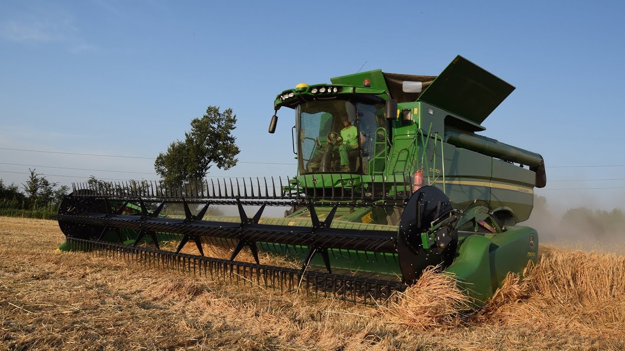 John Deere S 670i + BARRA A TAPPETO HydraFlex™ 730 FD 9 METRI  | Trebbiatura Orzo 2019