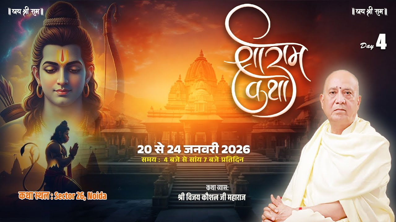88🔴LIVE | SHREE RAM KATHA | PP Shri Vijay Kaushal Ji Maharaj | Noida UP, Day 4