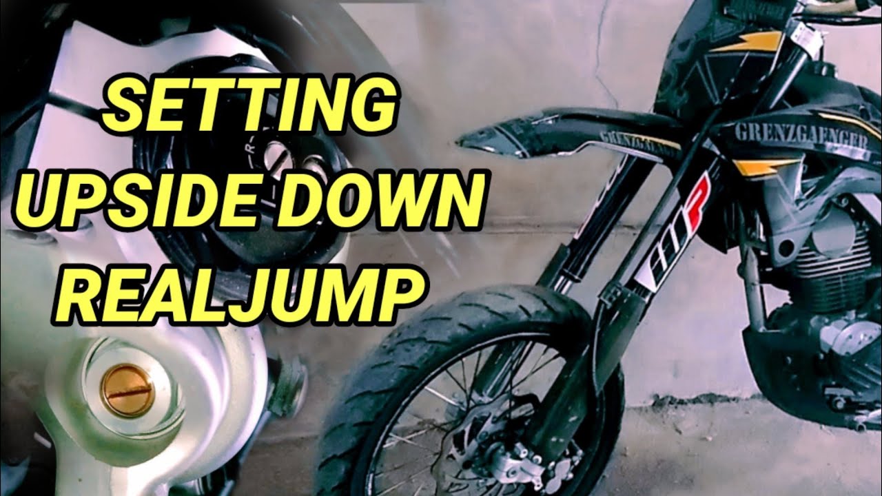 CARA SETTING SHOCK DEPAN UPSIDE DOWN REAL JUMP