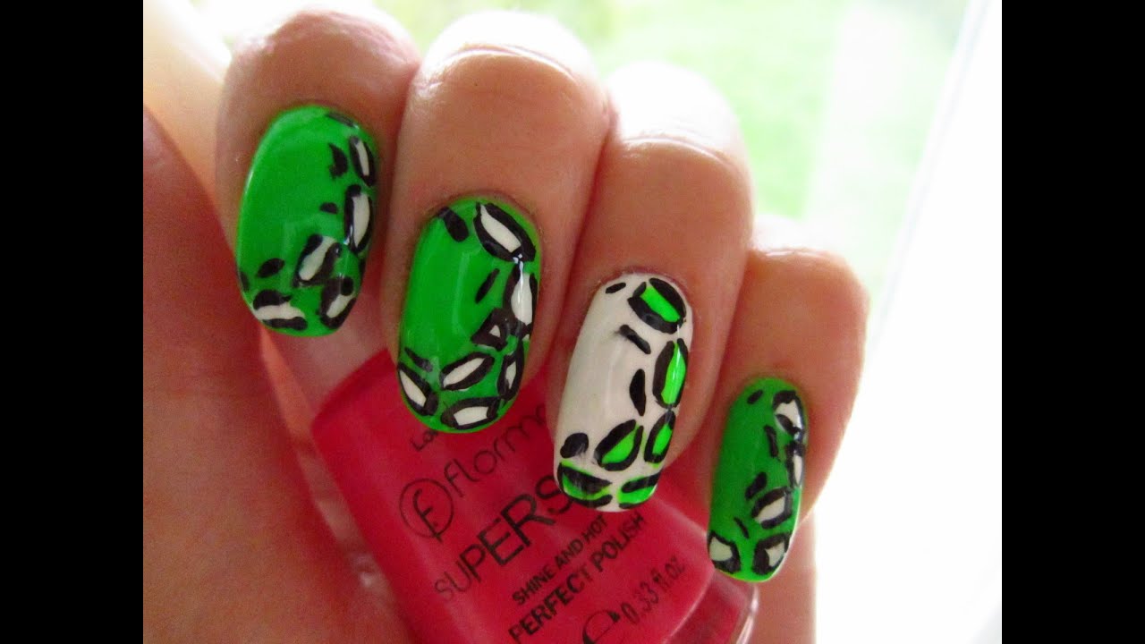 Bright leopard manicure on short nails / Яркий леопардовый маникюр  на коротких ногтях ( 1 - 2 )