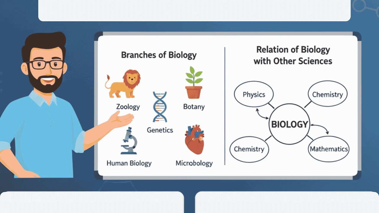 Branches, Relation of Biology & Biological Organization | Unicellular & Multicellular | 9th Biology
