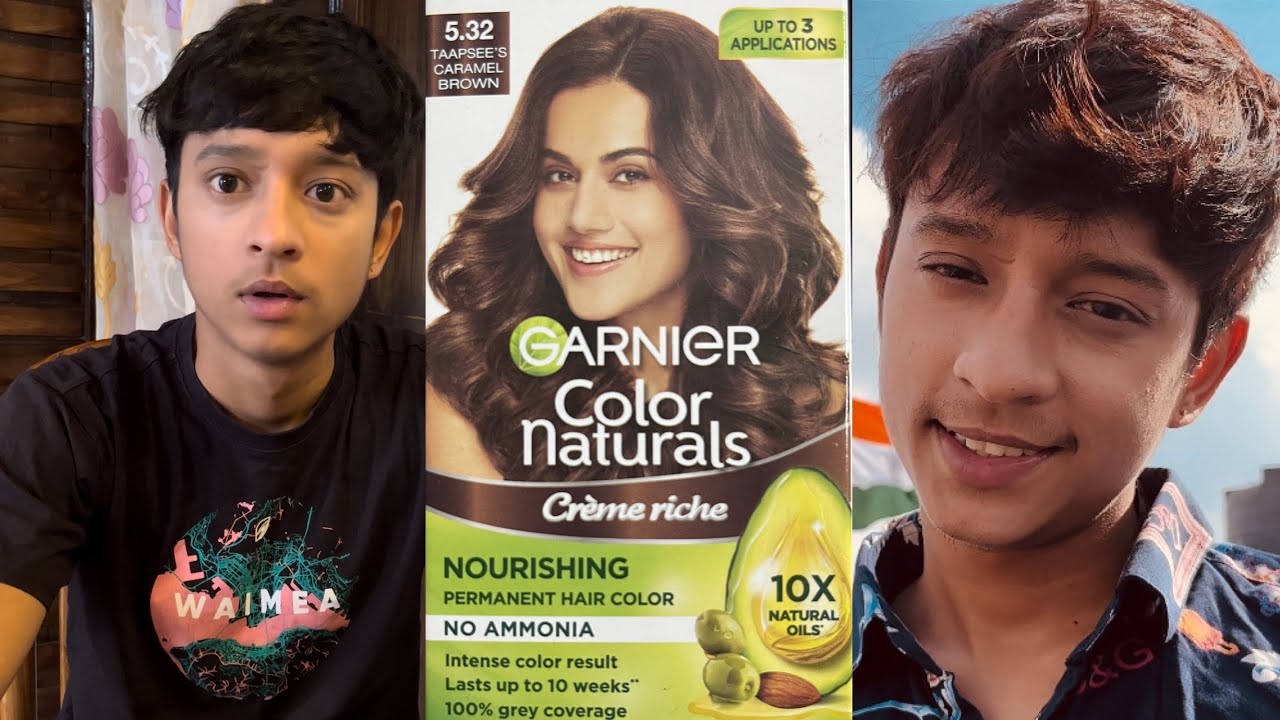 Garnier Natural hair color at home |Shade no. 5.32 Caramel Brown | #beautyface  #beauty  #urbandecay