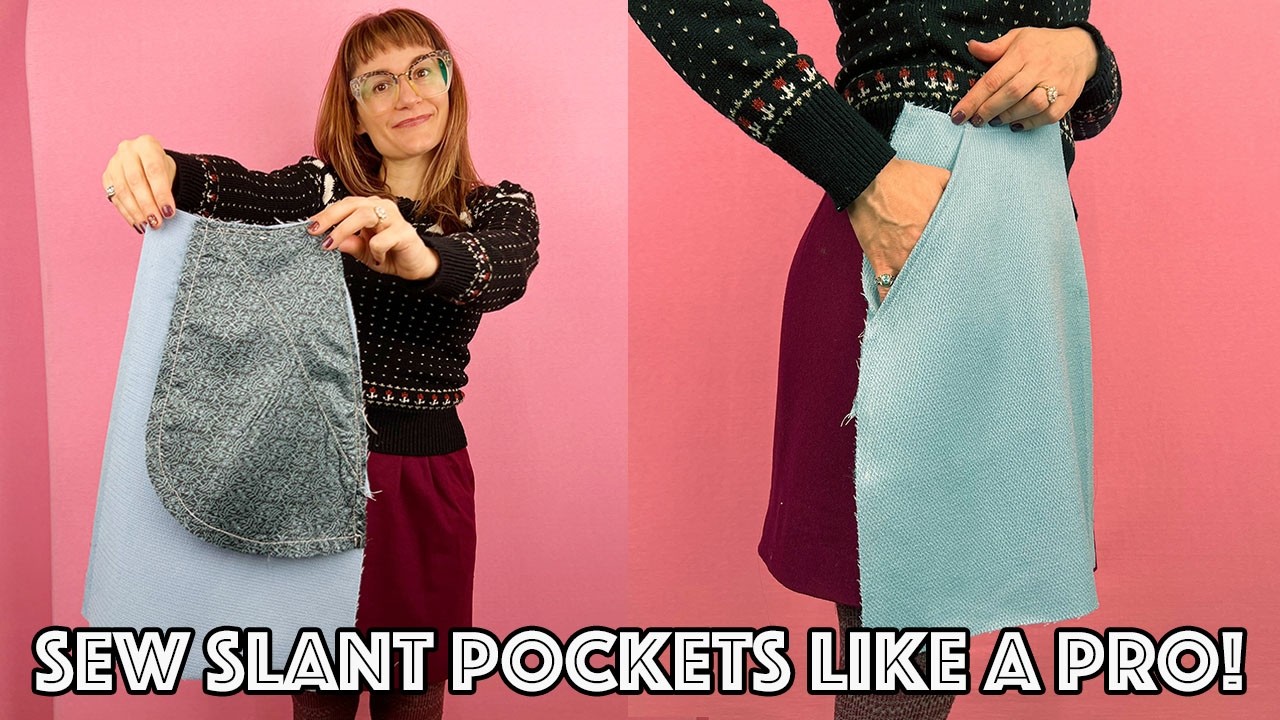 How Sew Slant Pockets And Add Them To Any Skirt, Dress, Or Pants!