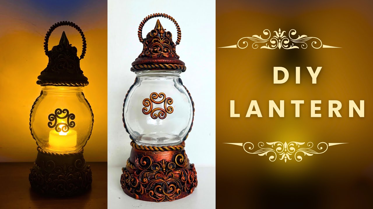 DIY Glass Jar Lantern: Upcycled Elegance